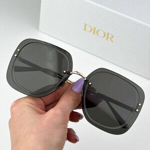 Dior ULTRADIOR SU  B0A0 BRAND NEW Sunglasses Gold Smoke Women Square Oversized